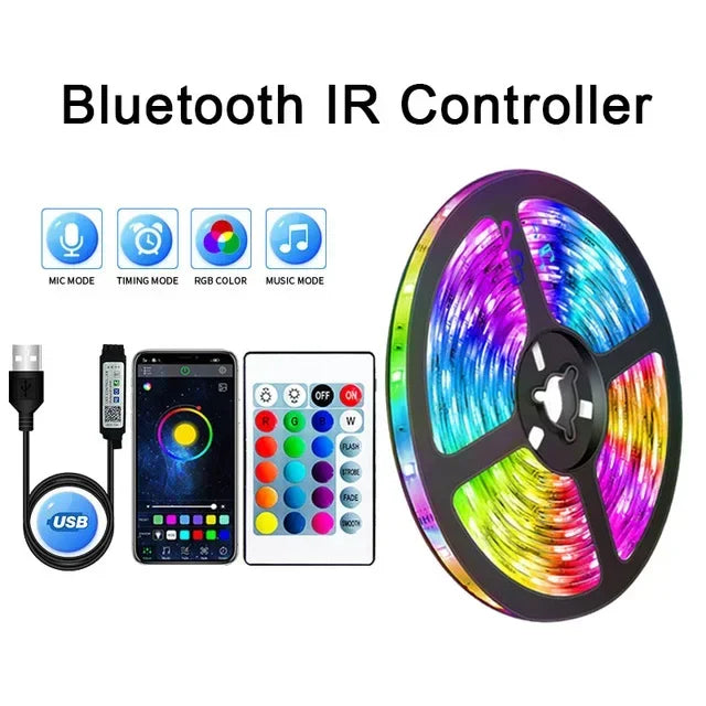 Smart RGB LED strip, USB powered, for TV backlighting and dynamic room decor