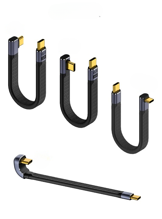 USB4 elbow connector cable, 240W, 40Gbps, 8K video output for fast charging & data transfer