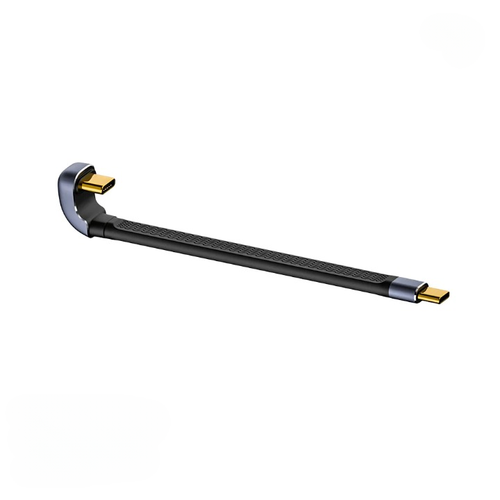 Flexible USB4 cable featuring an elbow connector, 240W, 40Gbps, for high-resolution displays