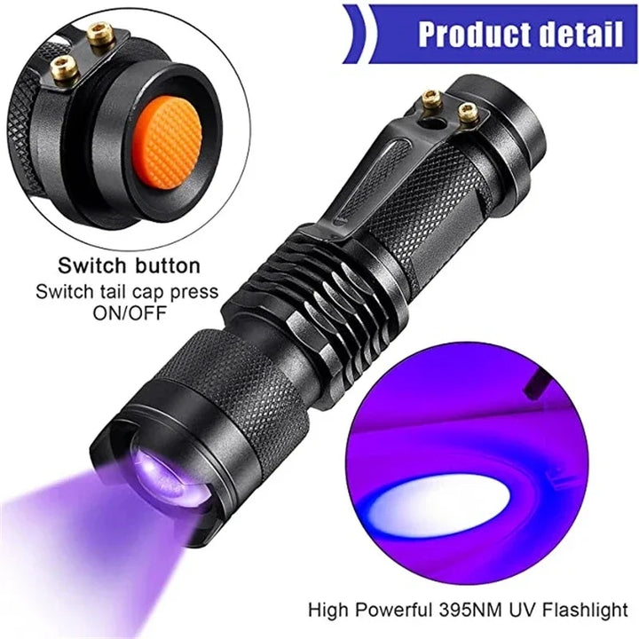Unisex UV flashlight, pet stain detector, identifying hidden dog urine & messes