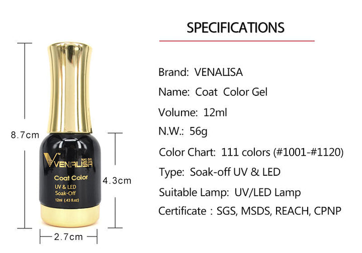 Women's manicure: 12ml luxury gel polish, UV LED cured for durability