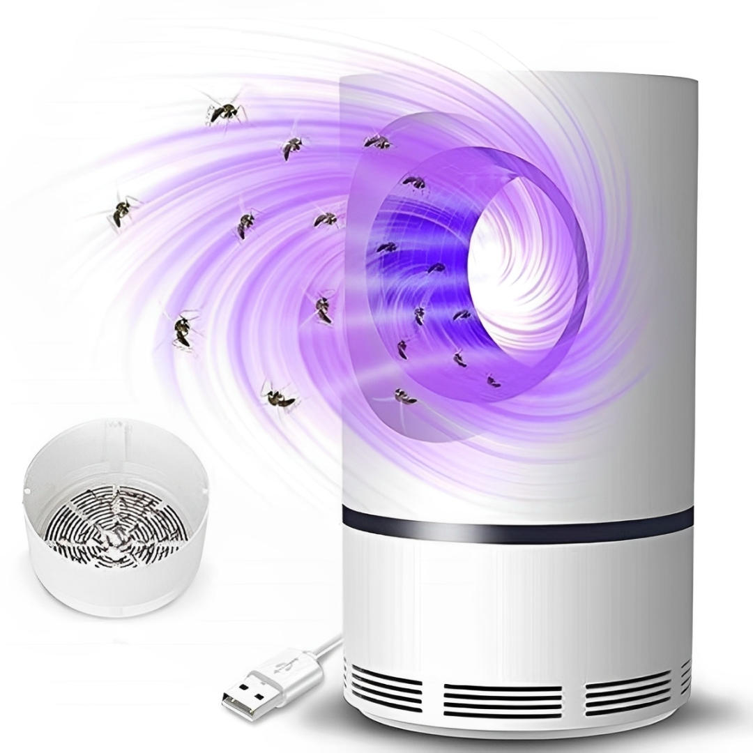 Quiet UV mosquito killer & fly trap. Effective indoor/outdoor bug zapper alternative.