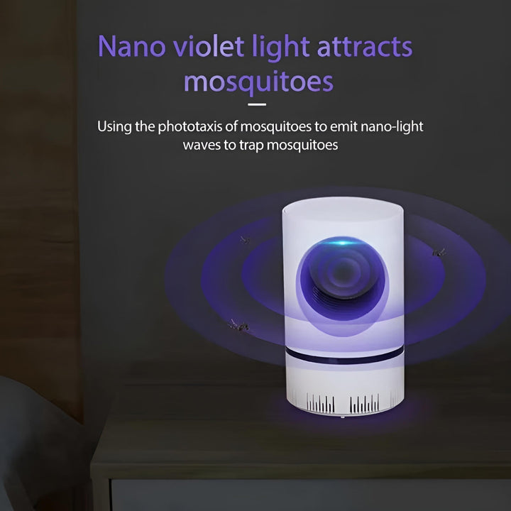 Indoor/outdoor mosquito & fly killer. UV light bug trap for safe & quiet home protection.