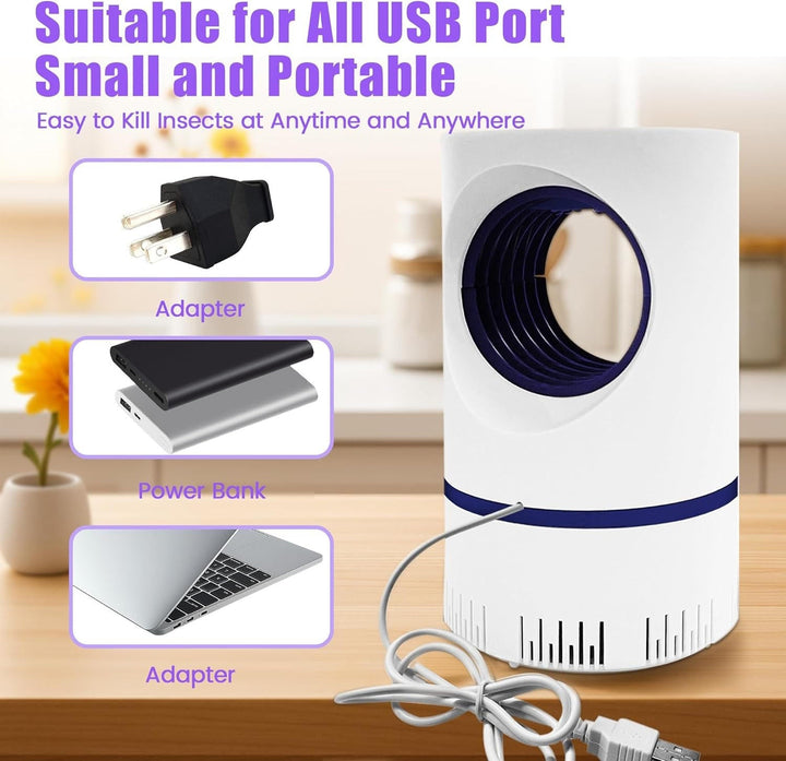 Home protection with UV mosquito & fly killer. Easy-clean, chemical-free indoor/outdoor trap.