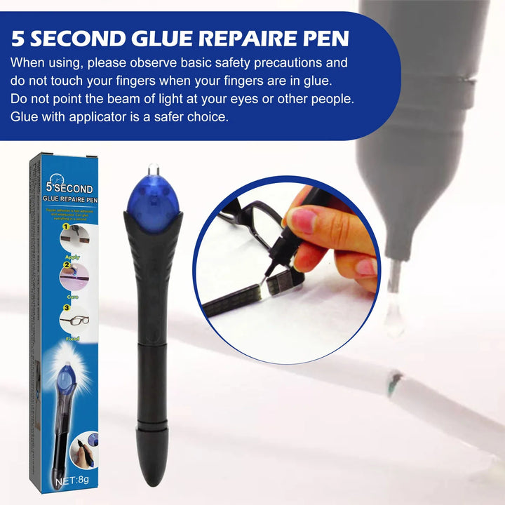 Powerful UV Liquid Plastic Welding Pen for quick, durable, and transparent bonds. Essential quick fix repair tool.
