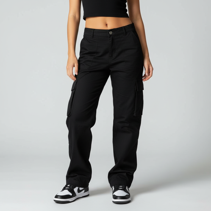 Valentina cotton high waist cargo pants, perfect for women's summer fashion