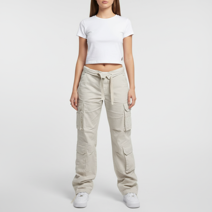 Trendy women's apparel: Valentina high waist cargo pants, comfortable and stylish