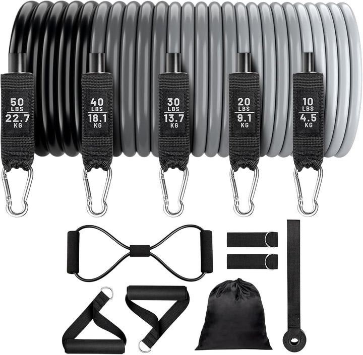 Veltrix Resistance Trainer Bands set for full body workout, home gym fitness equipment