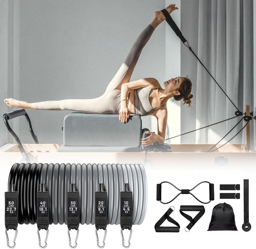 Person using Veltrix Resistance Trainer for a full body workout, fitness gear