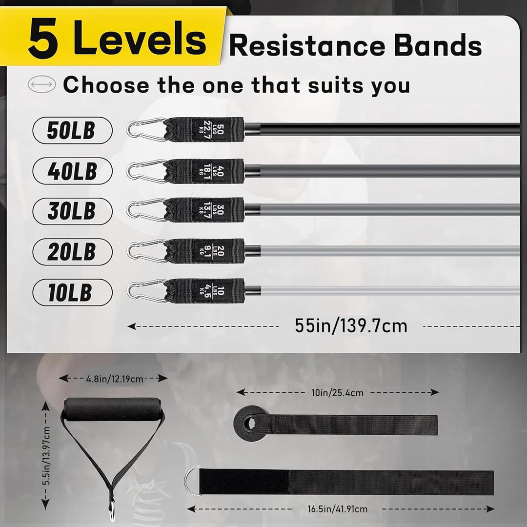 Complete Veltrix Suspension Resistance Bands kit, ideal for portable strength training