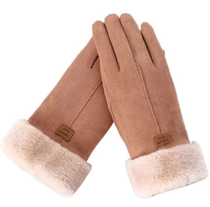 VelvTouch women's warm suede gloves, perfect for winter cold weather.