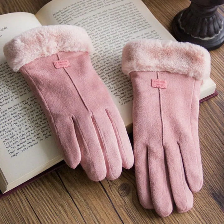 VelvTouch suede winter gloves for women, ensuring warmth and comfort in the cold.