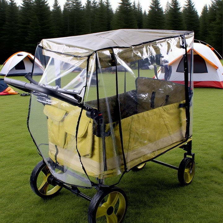 Durable stroller rain cover, weather shield for 2-4 seat carts, essential baby accessory