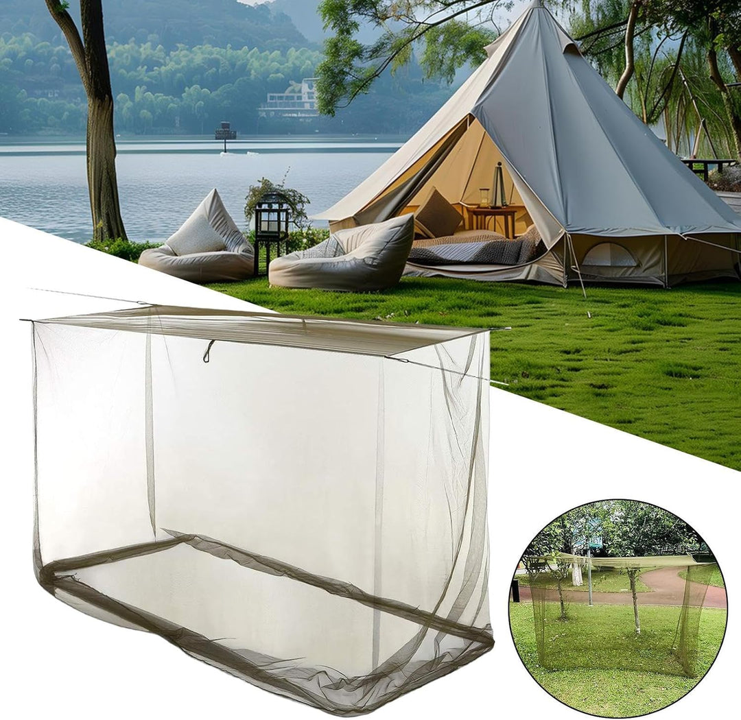 Ventora outdoor insect net canopy preventing mosquitoes from entering camping area