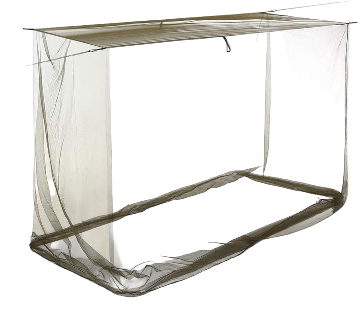 Ventora rectangular mosquito net canopy setup in a garden, ideal for outdoor living