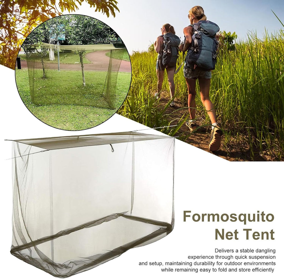 Ventora outdoor insect net canopy packed in its carry bag, compact travel gear
