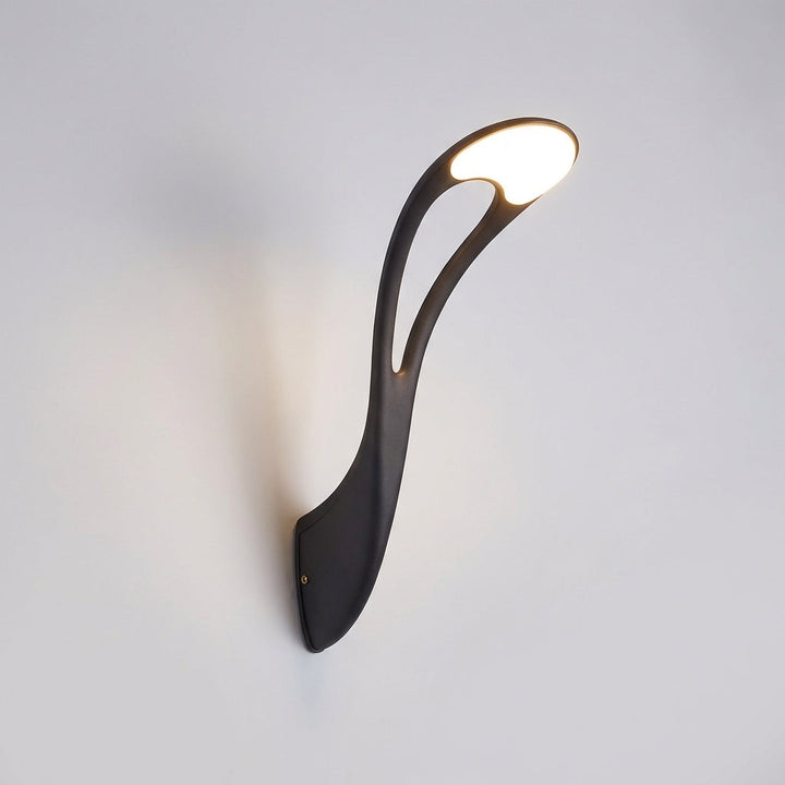 Energy-efficient VerdiGlow LED wall sconce, modern design, weather-resistant for porch or patio lighting.