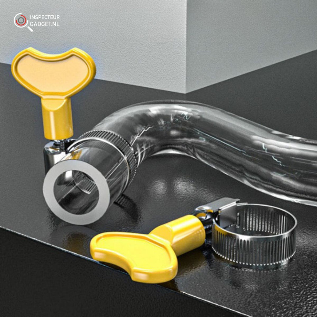 Hands-free fuel transfer pump safely siphoning gas from a car. Ideal for emergency kits & garage use.