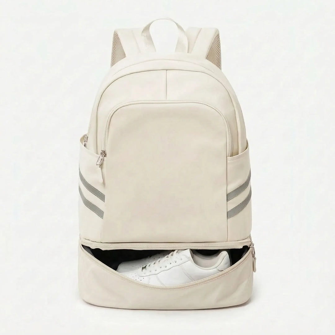 Stylish multi-pocket laptop backpack for school, travel, and daily commute. Unisex design with ample storage.