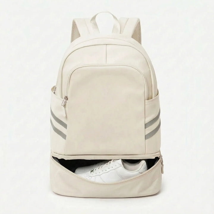 Stylish multi-pocket laptop backpack for school, travel, and daily commute. Unisex design with ample storage.