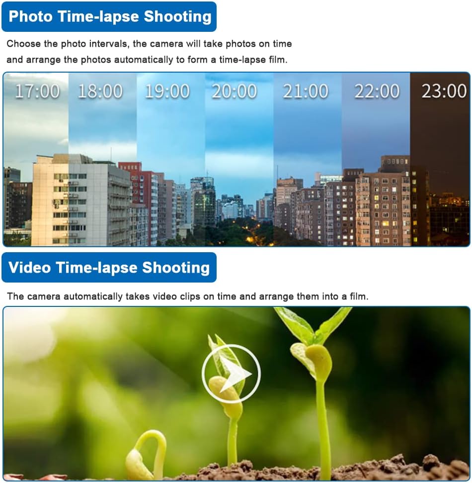 Hand holding Veyano long battery life 4K camera, perfect gadget for remote time lapse photography