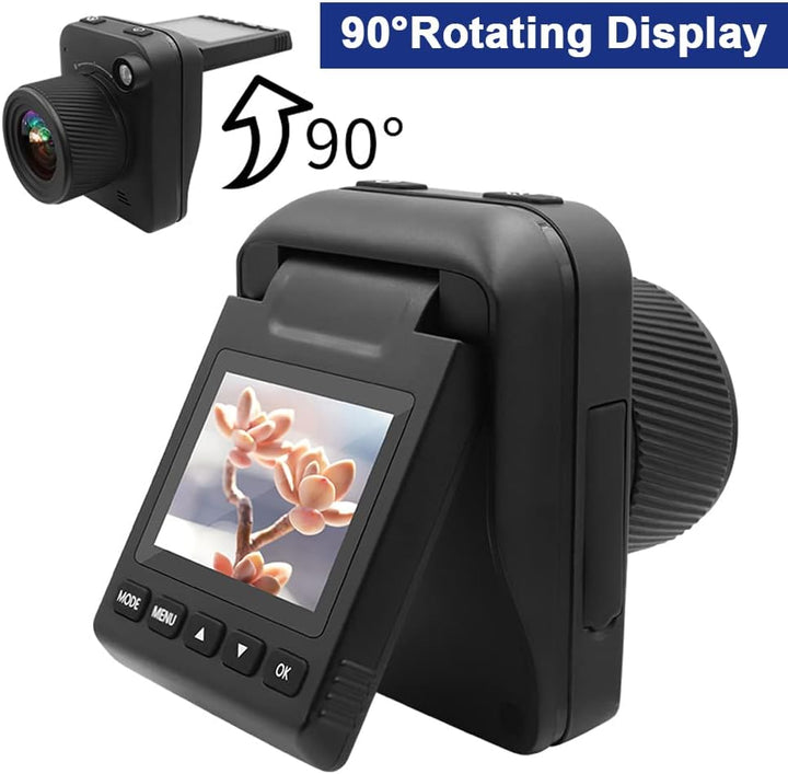 Detail of Veyano trail camera lens and 4K sensor, capturing high-quality time lapse outdoors