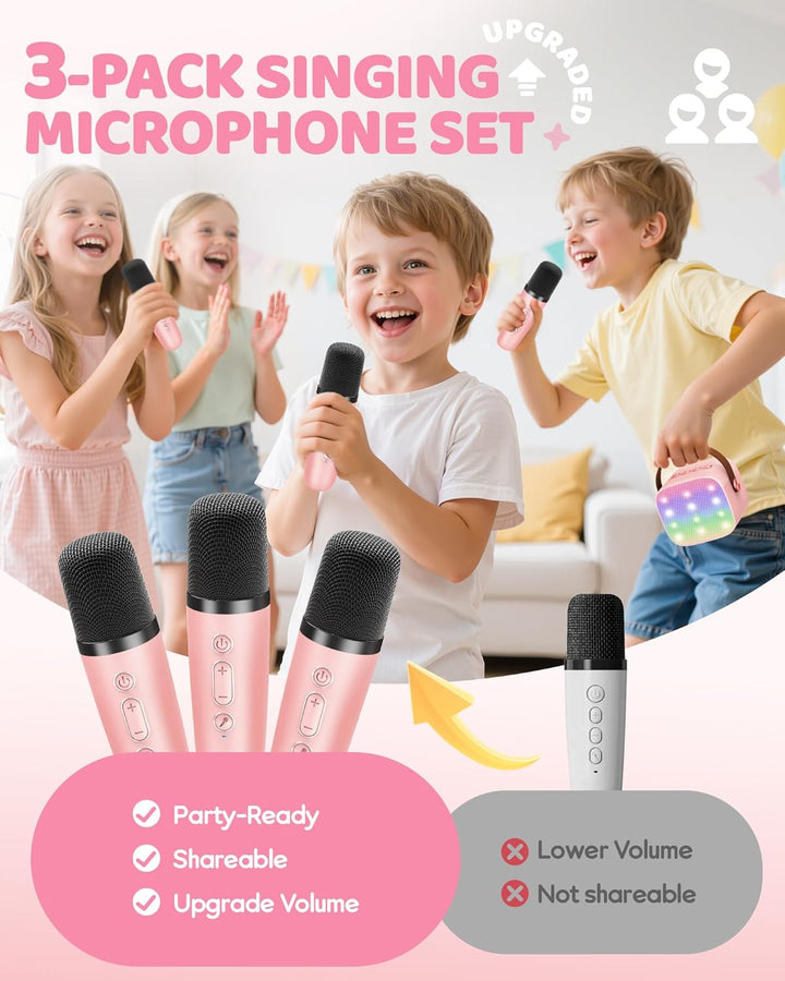 Veylo portable Bluetooth karaoke machine with 2 wireless mics, front view