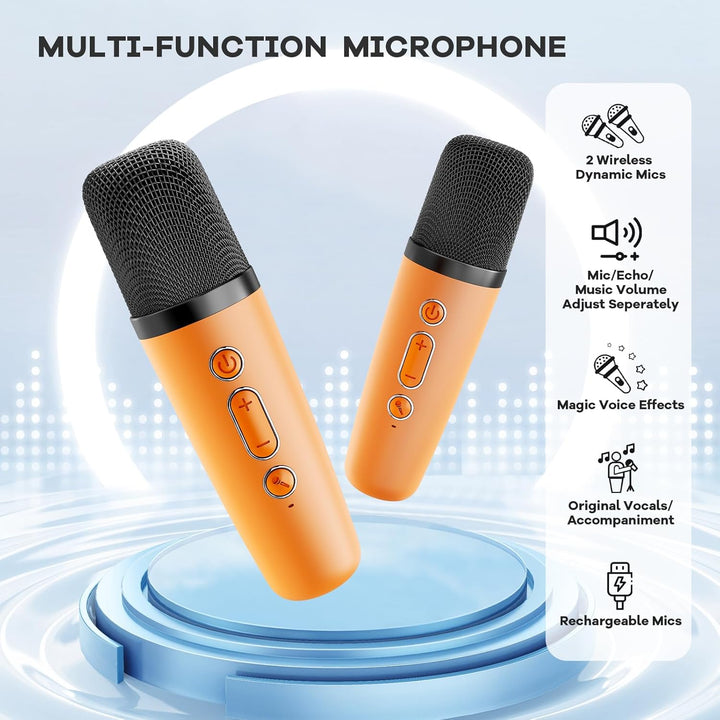Veylo portable karaoke machine with wireless mics, a fun gift for music lovers