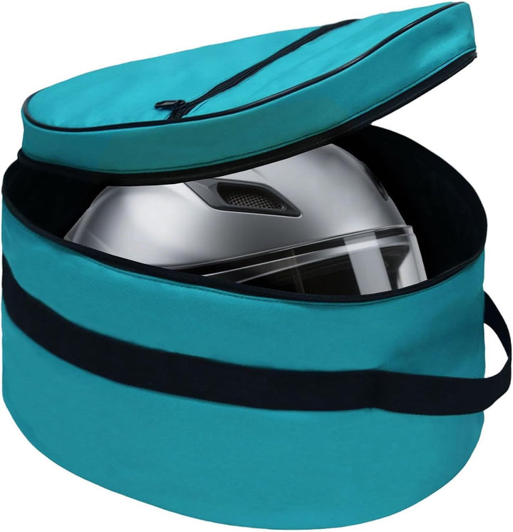 Veynar protective helmet bag in a vibrant outdoor setting, ready for adventure with its waterproof and shockproof features.