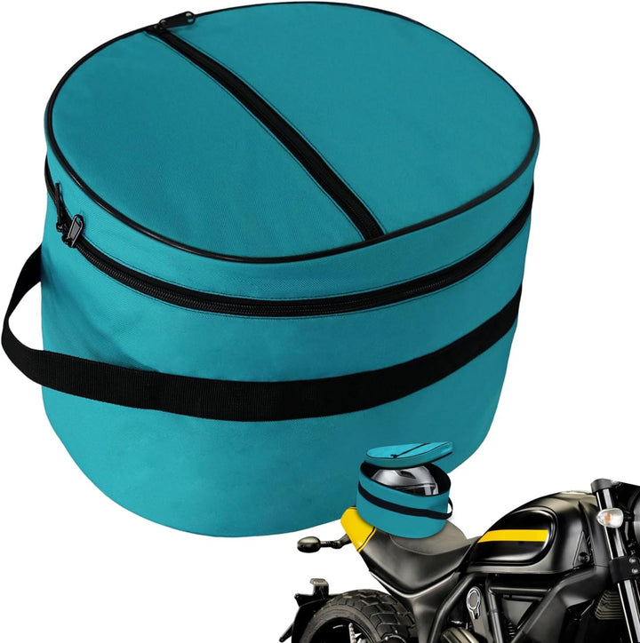 Top-down view of the Veynar waterproof Oxford helmet bag, displaying its ample storage and reinforced protective sections.