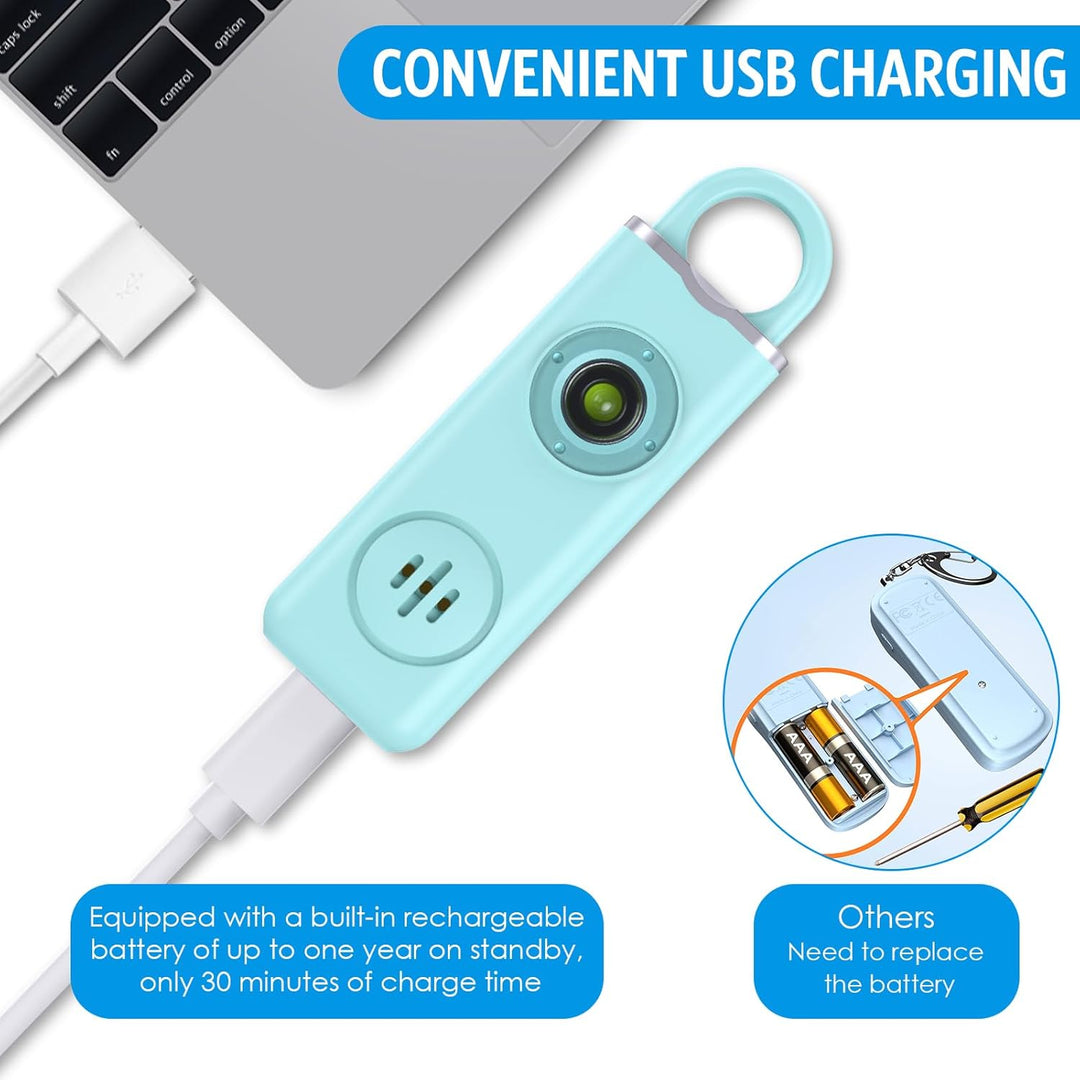 Veyora 130dB personal alarm with keychain, ideal for runners and joggers seeking safety