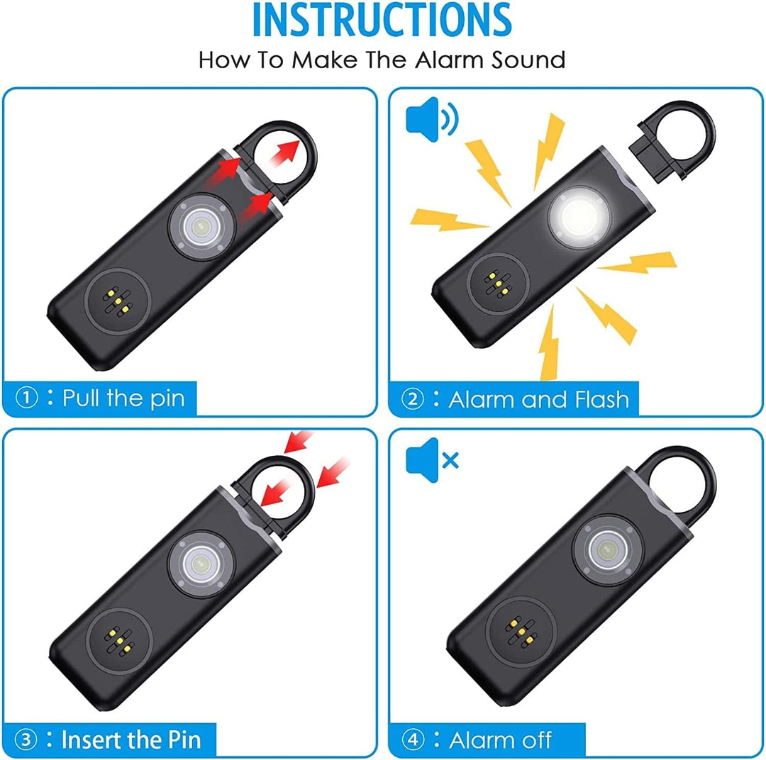 Veyora 130dB siren alarm, a loud deterrent for potential attackers, for daily safety