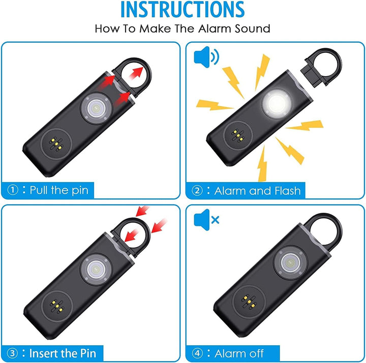 Veyora 130dB siren alarm, a loud deterrent for potential attackers, for daily safety