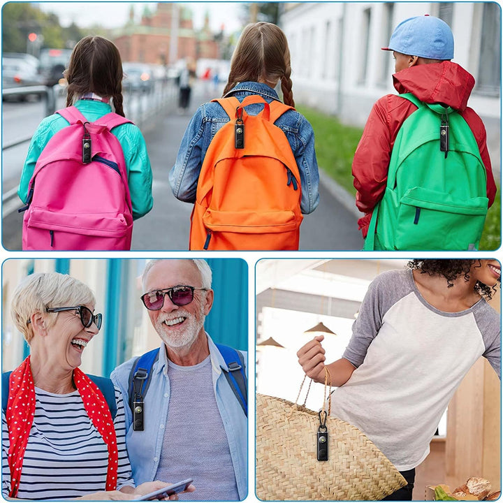 Veyora personal alarm, attached to a purse, offering discreet yet powerful self-defense