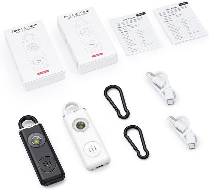 Two Veyora personal alarm keychains, 1+1 FREE offer, for enhanced safety and self-defense