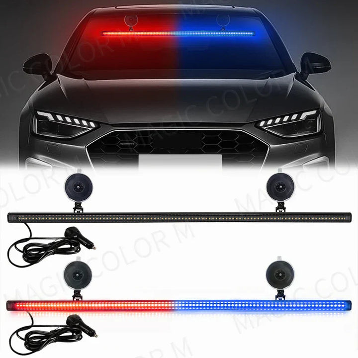 Veyra 96 LED strobe light bar, bright emergency warning for vehicles, safety accessory