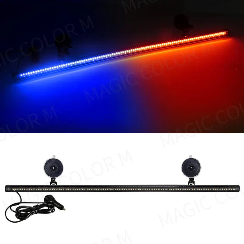 Heavy-duty 96 LED strobe light bar, emergency warning for trucks and service vehicles