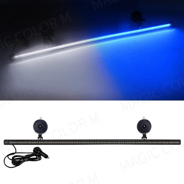 Emergency vehicle LED lighting: 96 LED strobe light bar, easy to install