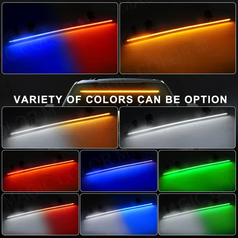 Unisex 96 LED emergency vehicle strobe light bar, high visibility for car safety