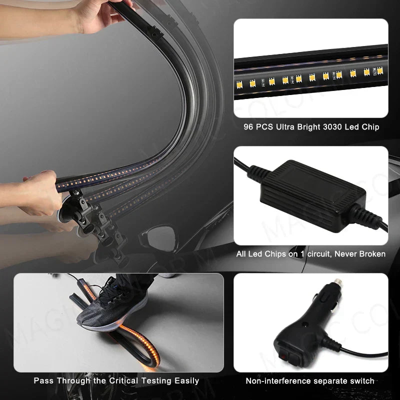 Car emergency warning light bar, Veyra 96 LED strobe for high visibility
