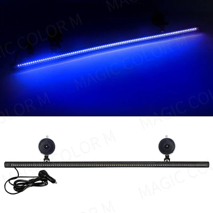Bright 96 LED strobe light bar for vehicle safety and emergency warning, unisex design