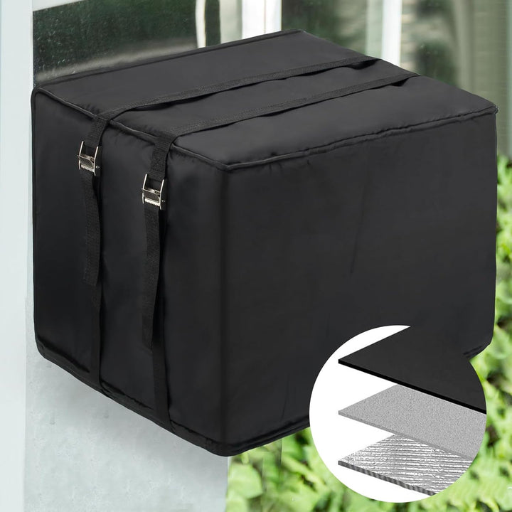 Home improvement solution: Veystrom outdoor AC cover, insulated for year-round protection.