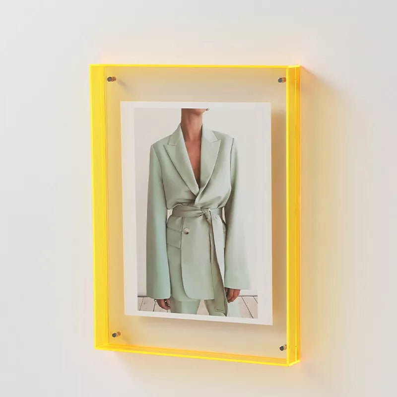 Gift-ready vibrant acrylic picture frame, a stylish choice for modern wall & table decor.