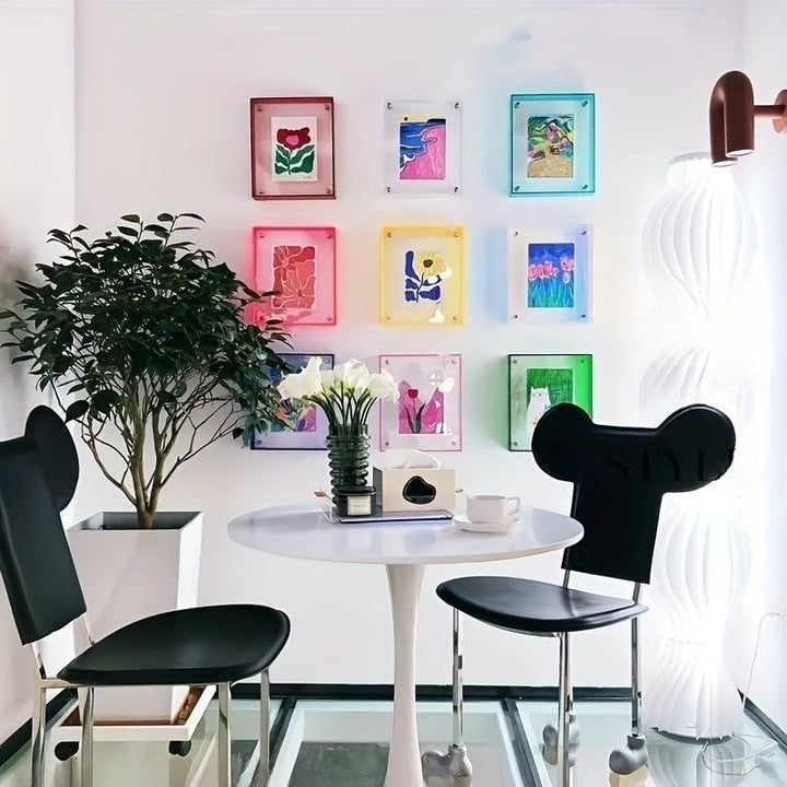 Showcase your art with a vibrant acrylic frame. Ideal for modern home and office decor.