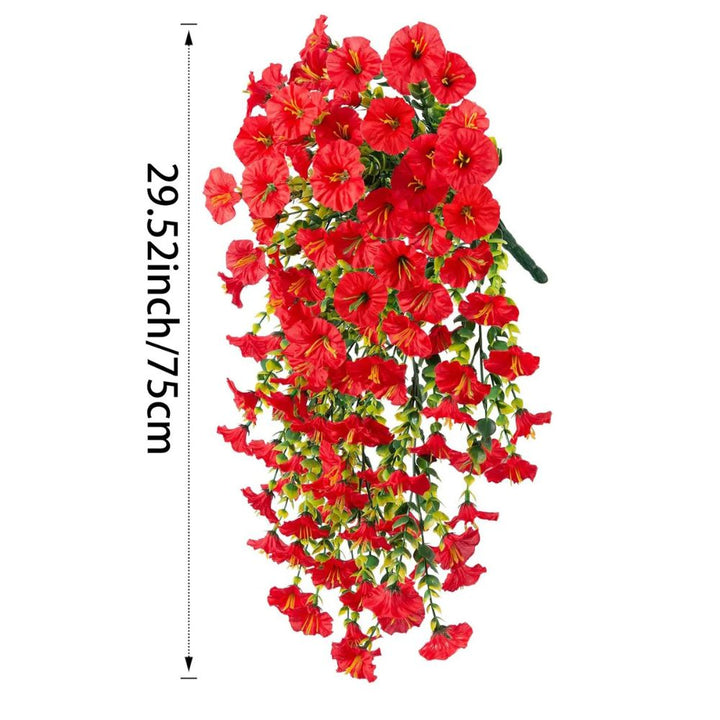 Lush artificial morning glory faux vines, versatile for indoor, outdoor, or event decoration. Durable & UV resistant.
