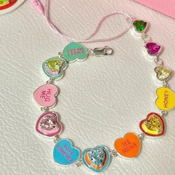 Elegant women's adjustable drop fashion bracelet with colorful enamel, perfect vibrant jewelry gift for her.