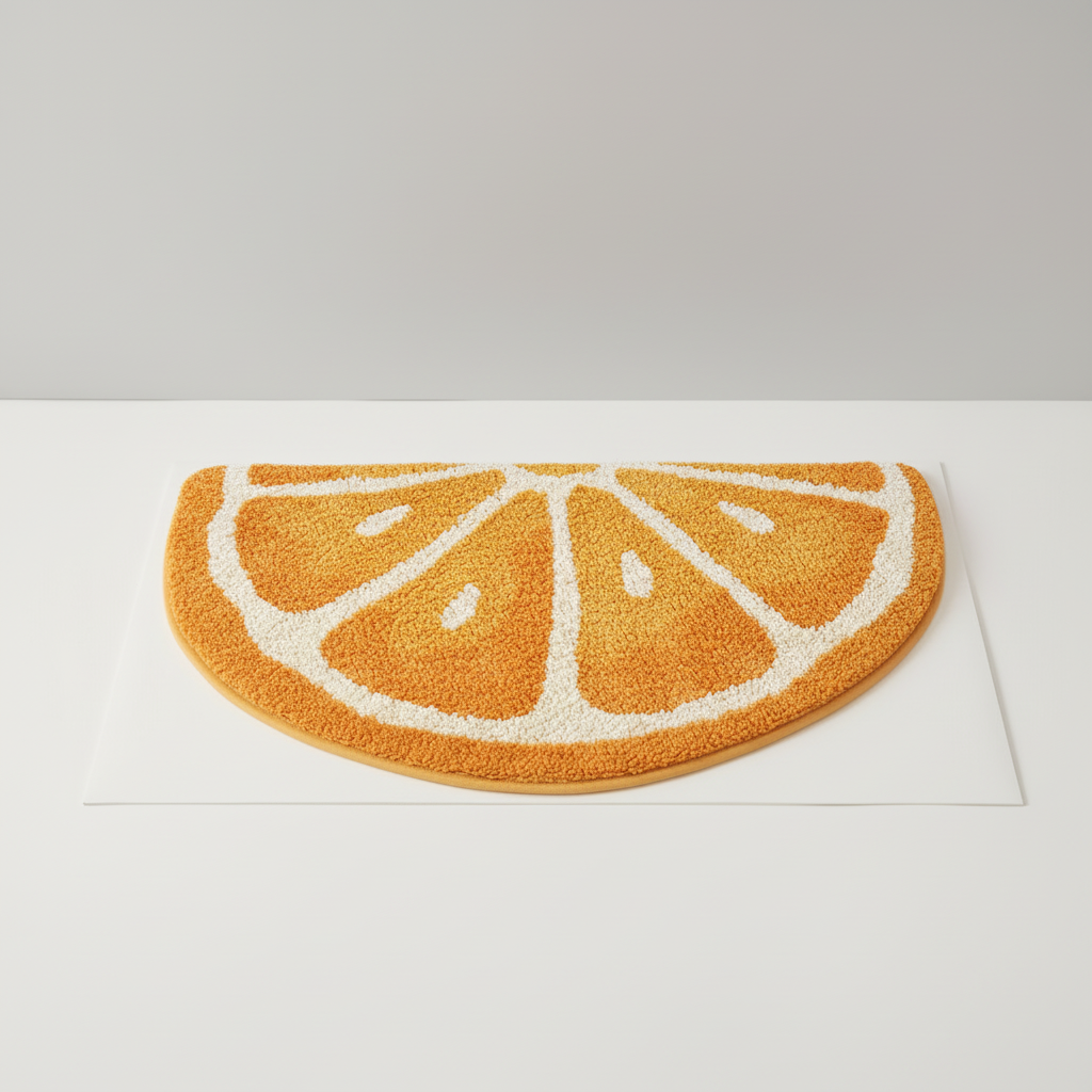 Washable fruit print bath mat, quick-drying and absorbent, adds a splash of color to your bathroom.