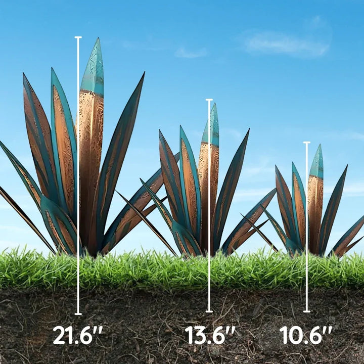Decorative metal agave plant, a unique & durable gift for garden enthusiasts & home decor.