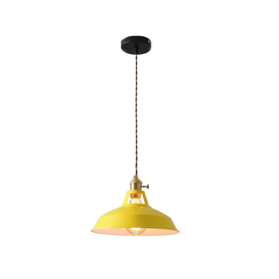 Contemporary colorful LED pendant light, modern lighting fixture, vibrant for stylish homes.