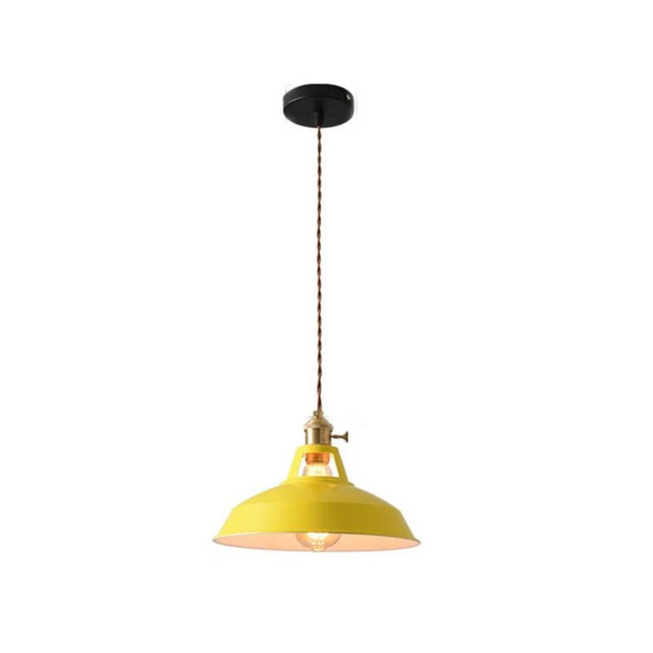 Contemporary colorful LED pendant light, modern lighting fixture, vibrant for stylish homes.